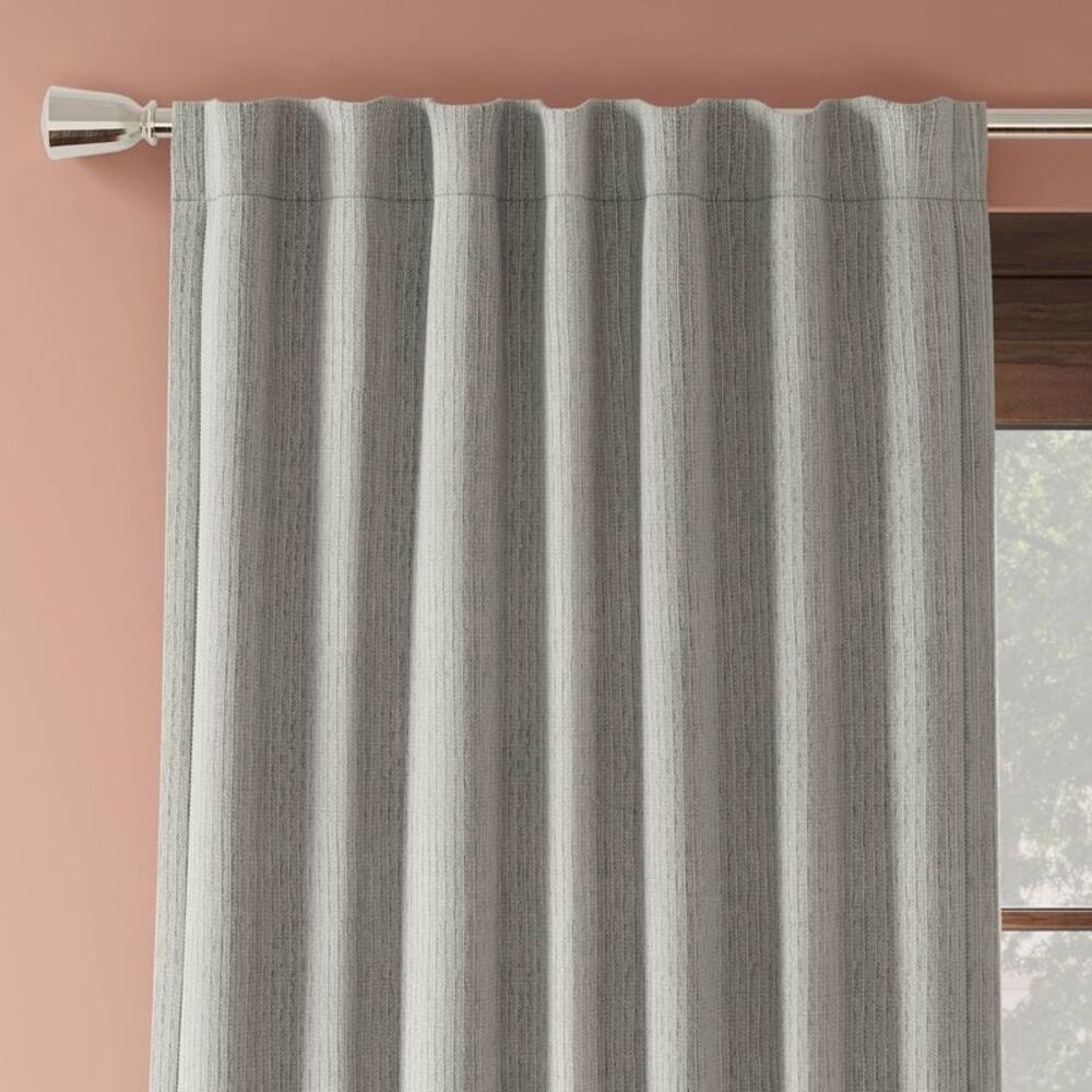 Threshold - 50"x84" Blackout Corded Ribbed Curtain Gray - Thre Gray
